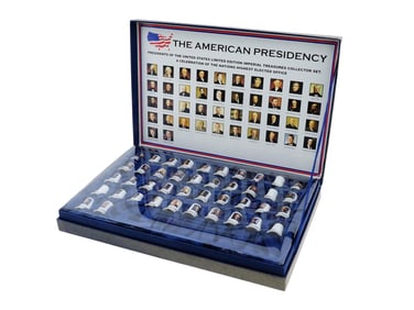 LTD US COLLECTORS PRESIDENTS PORCELAIN THIMBLE SET IOB