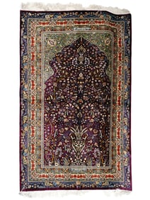 PERSIAN SILK CARPET BY ARTIST ABOLFAZL RAJABIAN