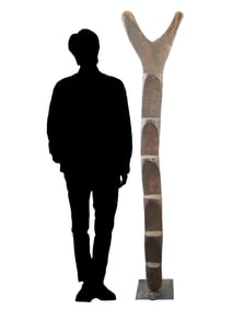 LARGE WEST AFRICAN CARVED WOODEN LADDER FROM MALI