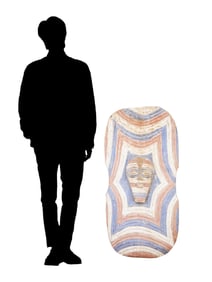 AFRICAN SONGYE CONGO HAND CARVED WOODEN BATTLE SHIELD