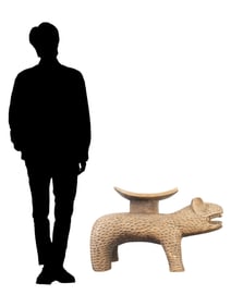 WEST AFRICAN BAULE PEOPLE HAND CARVED WOODEN STOOL