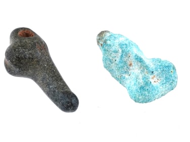 TWO ANCIENT EGYPTO ROMAN EROTIC AMULETS 200BC TO 100AD