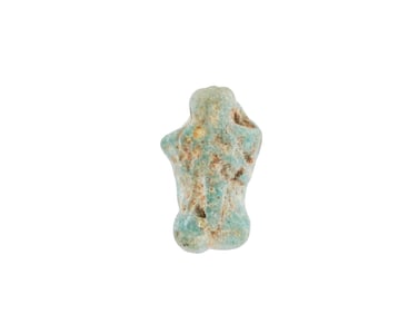 ANCIENT EGYPTIAN LATE PERIOD FAIENCE FERTILITY PENDANT