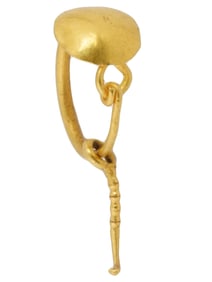 100 TO 300 AD ANCIENT ROMAN GOLD HOOP TYPE EARRING