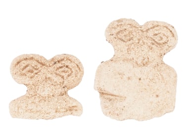 ANCIENT NEAR EASTERN CARVED STONE EYE IDOL FRAGMENTS