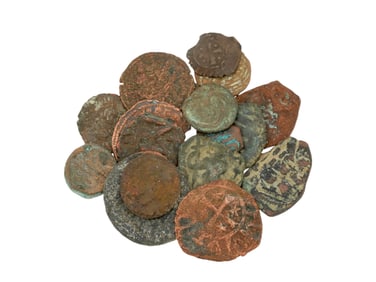 COLLECTION OF ANCIENT ROMAN AND BYZANTINE BRONZE COINS