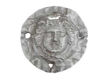 ANCIENT ROMAN SILVER MEDALLION PLAQUE MEDUSA GORGO