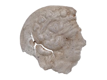 ANCIENT GREEK SILVER FRAGMENT OF ALEXANDER GREAT PLAQUE