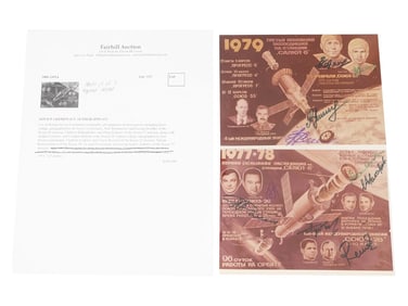 1970S SOVIET COSMONAUTS AUTOGRAPHED PHOTOS