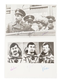 1970S SOVIET COSMONAUTS AUTOGRAPHED PHOTOS