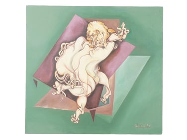 SIGNED MUSTAFA ABELSEED AMERICAN OIL PAINTING