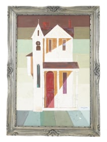 AMERICAN MODERNIST OIL PAINTING BY JACK TYLER 1974