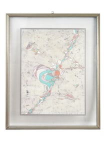 LARGE CONTEMPORARY MIXED MEDIA PAINTING SIGNED HYINK