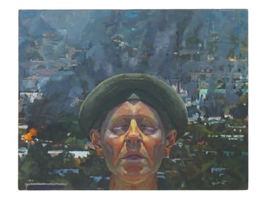 SUSANNA COFFEY AMERICAN MALE PORTRAIT OIL PAINTING