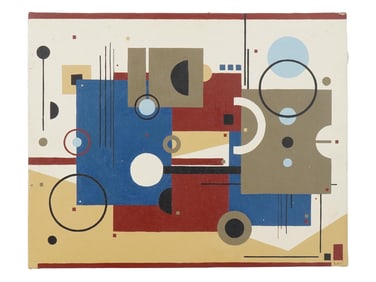 ATTR TO LOLO SOLDEVILLA ABSTRACT CUBAN OIL PAINTING