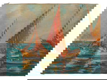 POST IMPRESSIONIST OIL PAINTING SIGNED G LAPCHINE