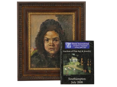 RUSSIAN PAINTING BY VASILY SVAROG PORTRAIT OF YOUNG BOY