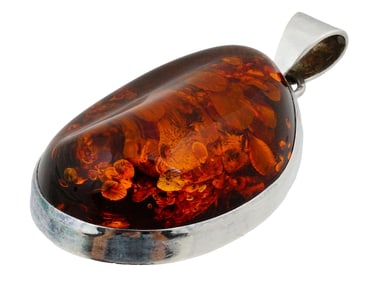 VINTAGE NATURAL COGNAC AMBER PENDANT