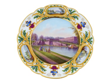 ANTIQUE FRENCH CHATEAU DES TUILERIES PORCELAIN PLATE