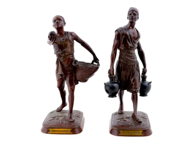 AFTER JEAN DEBUT NEOCLASSICAL BRONZE SCULPTURES