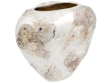 ART NOUVEAU ERTE SHE LOVES ME SILVERED BRONZE VASE 1987