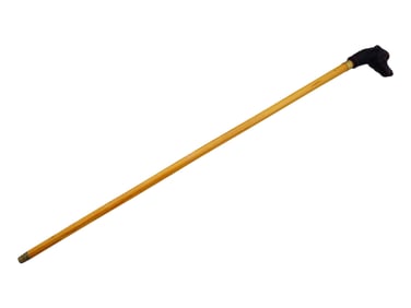 VINTAGE CARVED WOODEN WALKING CANE W GREYHOUND HEAD