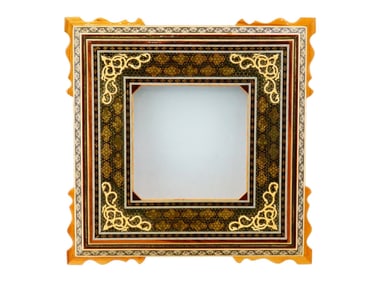 ANTIQUE PERSIAN PICTURE FRAME WITH INLAY DECOR