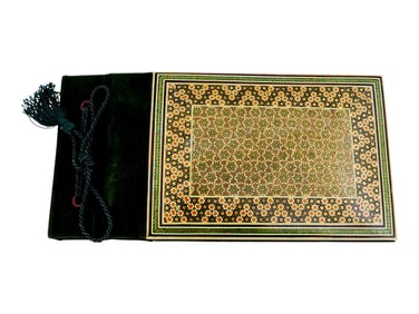 ANTIQUE PERSIAN ALBUM WITH INLAID DESIGNS