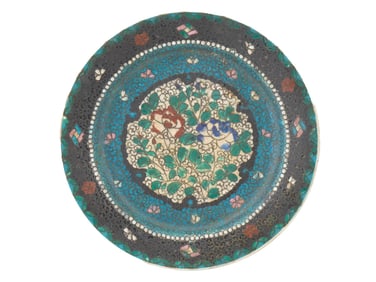 JAPANESE MEIJI SATSUMA TOTAI ENAMEL PORCELAIN PLATE