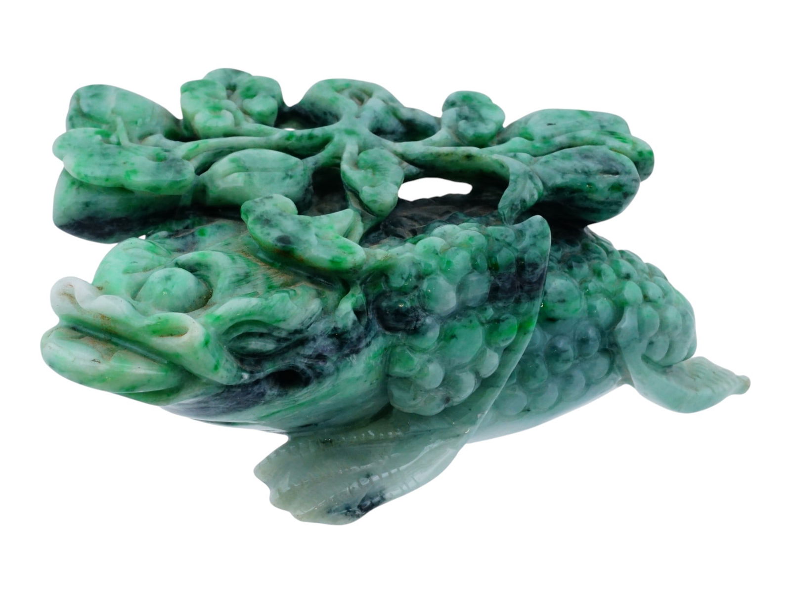 VINTAGE CHINESE CARVED JADE TURTLE FIGURINE (1 of 6)