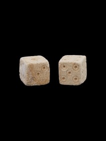 AIR OF ANCIENT ROMAN STONE DICE 100 TO 300 AD