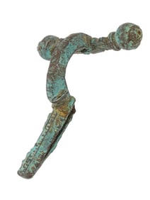 ANCIENT ROMAN REPUBLIC GILDED BRONZE FIBULA