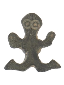 ANCIENT EGYPTIAN LATE PERIOD BRONZE FROG AMULET PENDANT