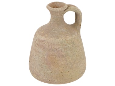 ANCIENT IRON AGE CLAY JUG WITH DOUBLE INCISED HANDLES
