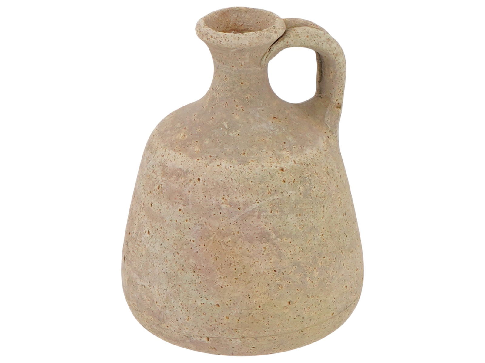 ANCIENT IRON AGE CLAY JUG WITH DOUBLE INCISED HANDLES (1 of 8)