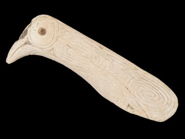 ANCIENT TAINO CARVED BIRD HEAD VOMIT IMPLEMENT TOOL