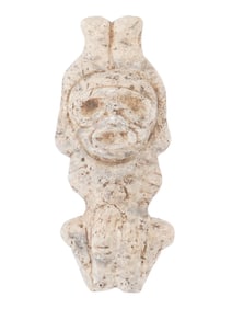 ANCIENT PRE-COLUMBIAN TAINO COHOBA STONE FIGURE