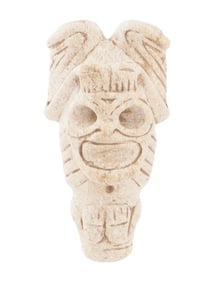 ANCIENT PRE-COLUMBIAN TAINO COHOBA STONE FIGURE