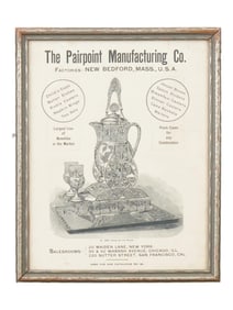 ANTIQUE AMERICAN ADVERTISEMENT PAIRPOINT MANUFACTURING