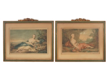 ANTIQUE FRENCH ENGRAVINGS BY JEAN MARC NATTIER