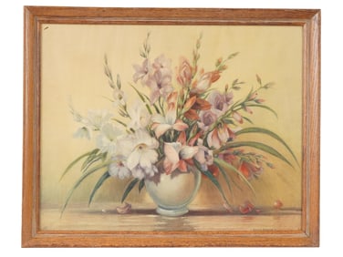 FLORAL STILL LIFE LITHOGRAPH AFTER GUSTAVE WIEGAND