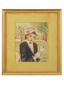 CHERRY JEFFE HULDAH AMERICAN OFFSET LITHOGRAPH PRINT