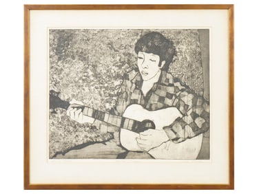 LIZA FONER AMERICAN MALE PORTRAIT LTD ED ETCHING