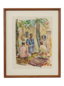 RUSSIAN SOVIET WATERCOLOR PAINTING BY PAVEL BENKOV