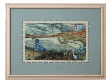 VIRGINIA TODD WYLIE AMERICAN LANDSCAPE MIXED MEDIA