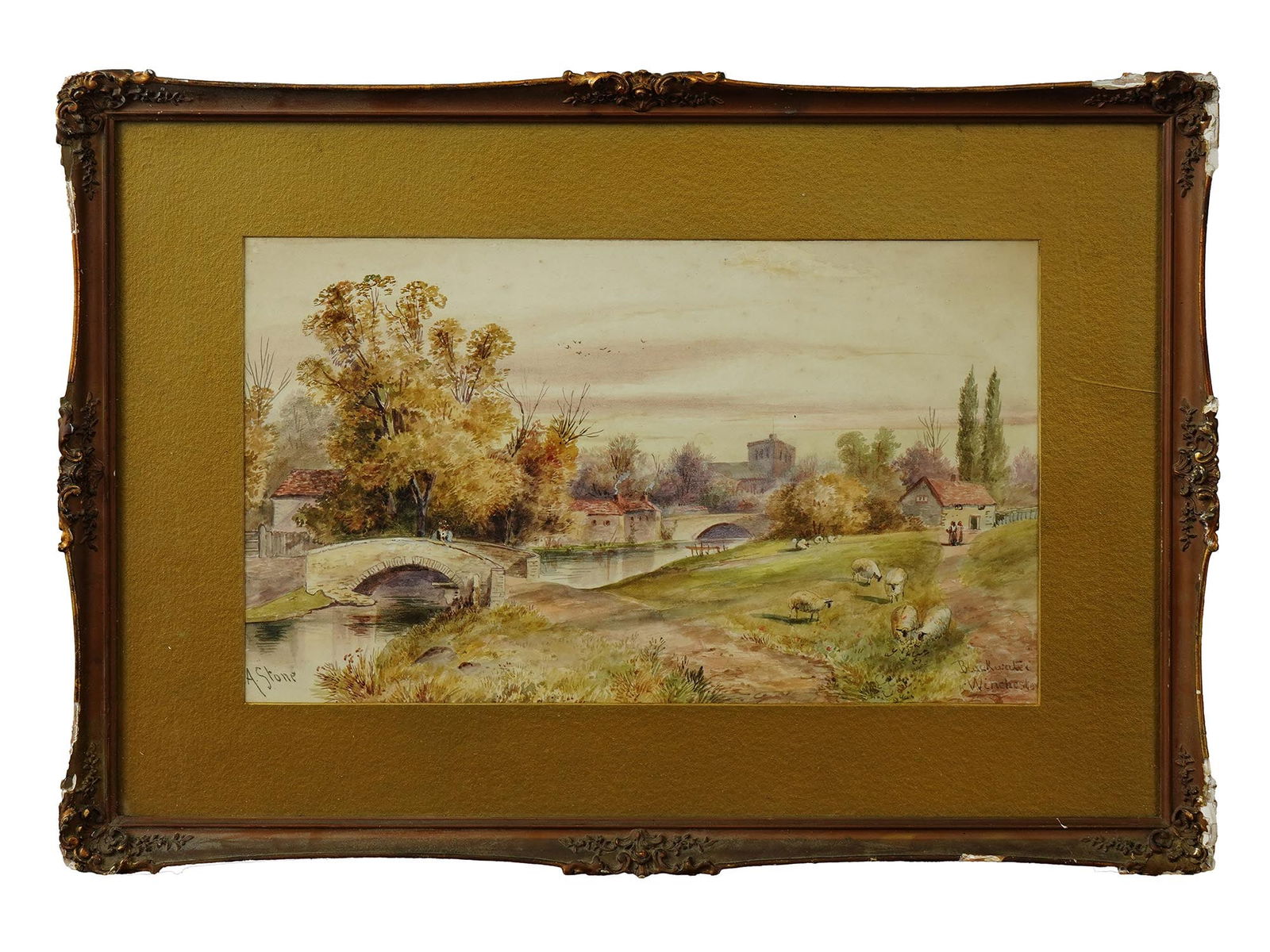 LANDSCAPE PAINTING WILLIAM STONE BLACKWATER WINCHESTER (1 of 6)