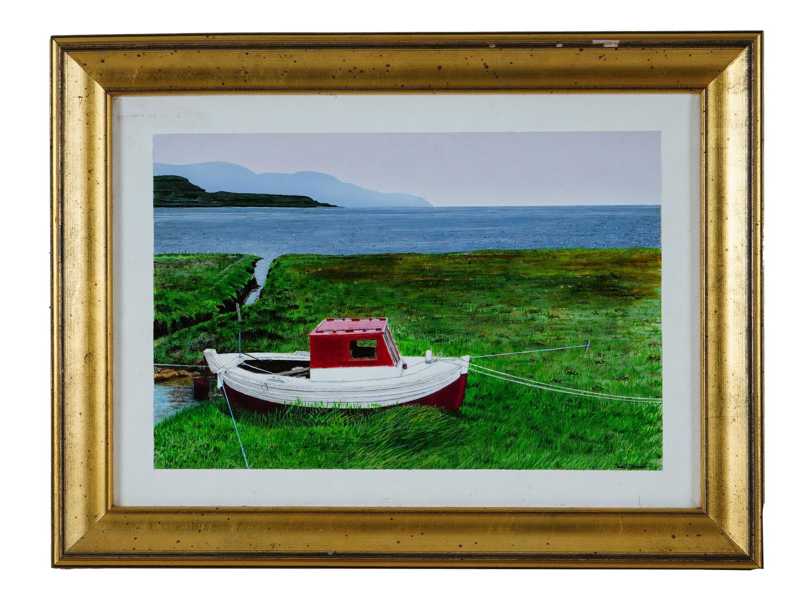 AMERICAN MIXED MEDIA PAINTING SIGNED PAUL SHAUB (1 of 5)