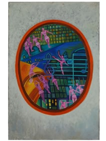 CONTEMPORARY OIL PAINTING COLLAGE COMPOSITION