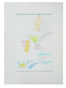 ABSTRACT MIXED MEDIA PAINTING SIGNED BY THE ARTIST