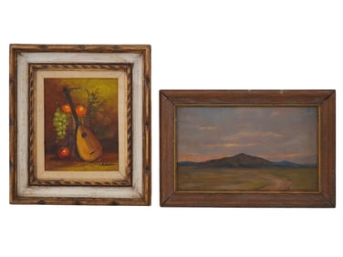 VINTAGE STILL LIFE AND LANDSCAPE OIL PAINTINGS